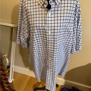 Orvis XL Blue  and White Checkered Men's Shirt